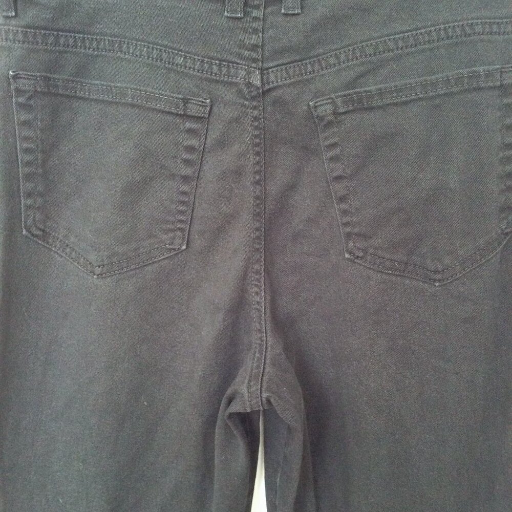 Gloria Vanderbilt Black High Rise Straight Leg Stretch Jeans Sz 12 - Picture 6 of 9